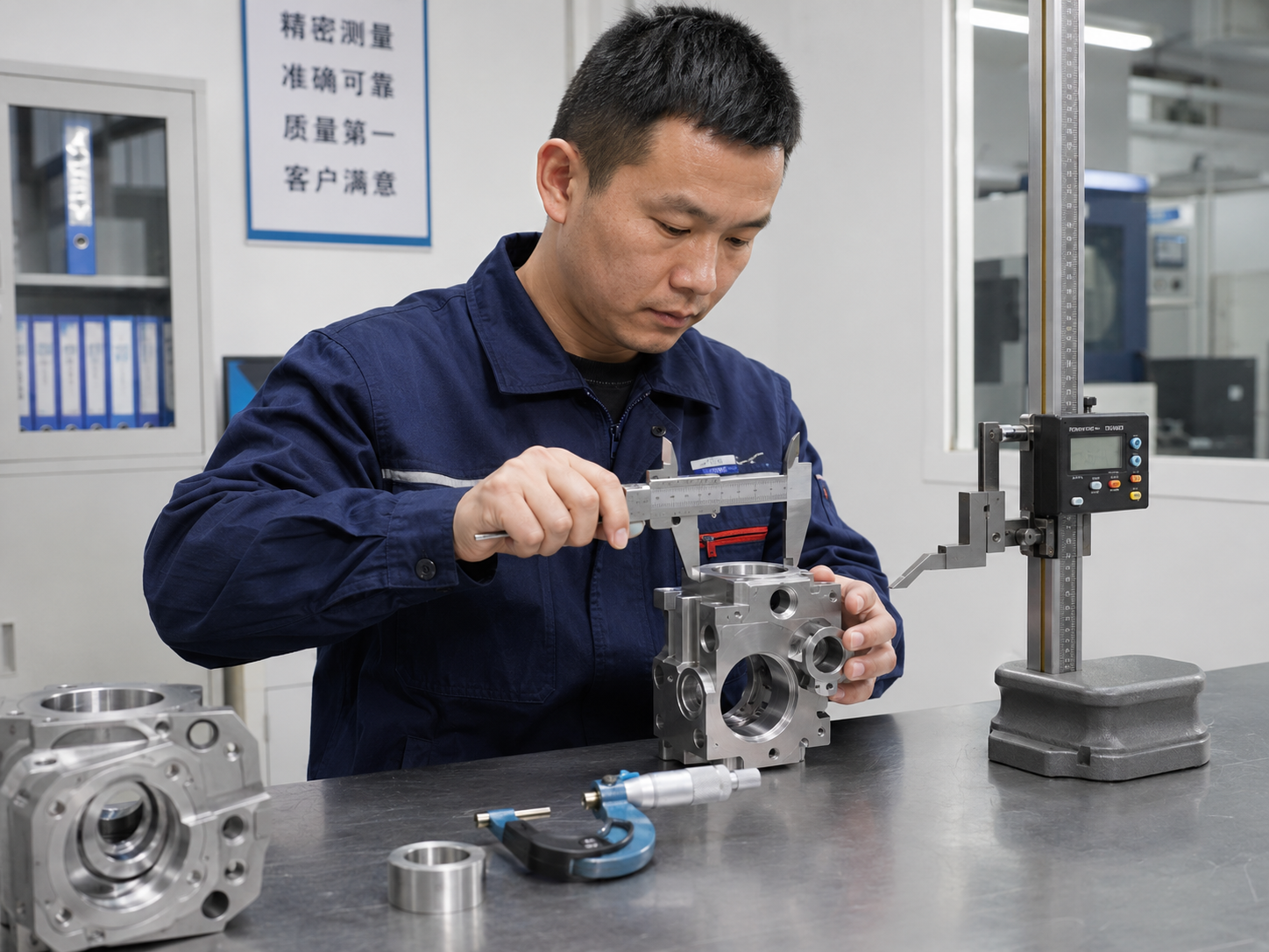 Dimensional inspection of precision industrial spare parts